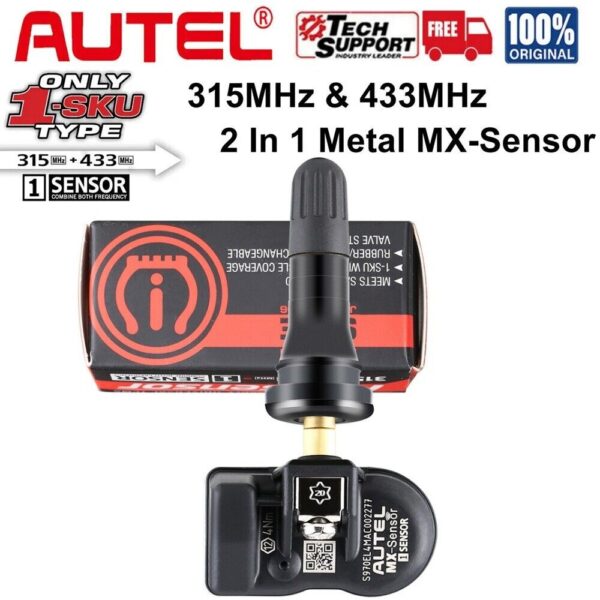 Autel TPMS MX-Sensor 315MHz&433MHz 2 in 1 Auto Tire Pressure Sensor Rubber Valve