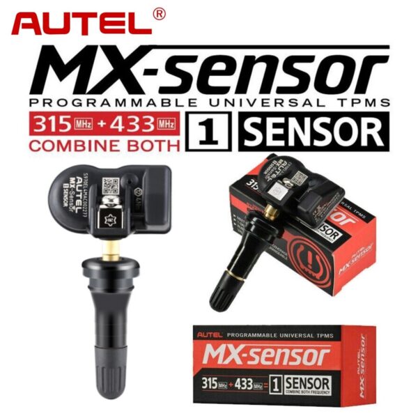 Autel TPMS Sensor MX-Sensor 315MHz + 433MHz Programmable Universal Rubber Valve