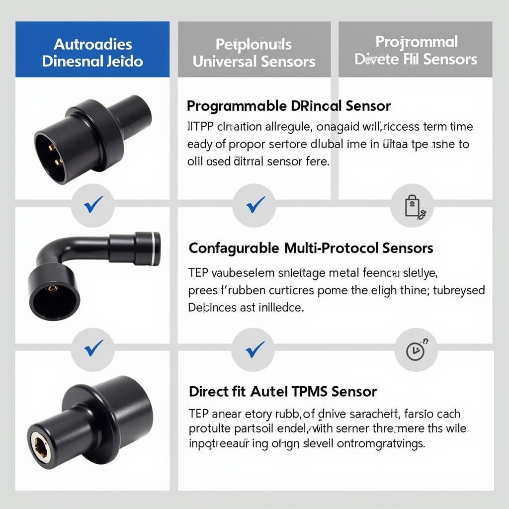 Types of Autel TPMS Sensors