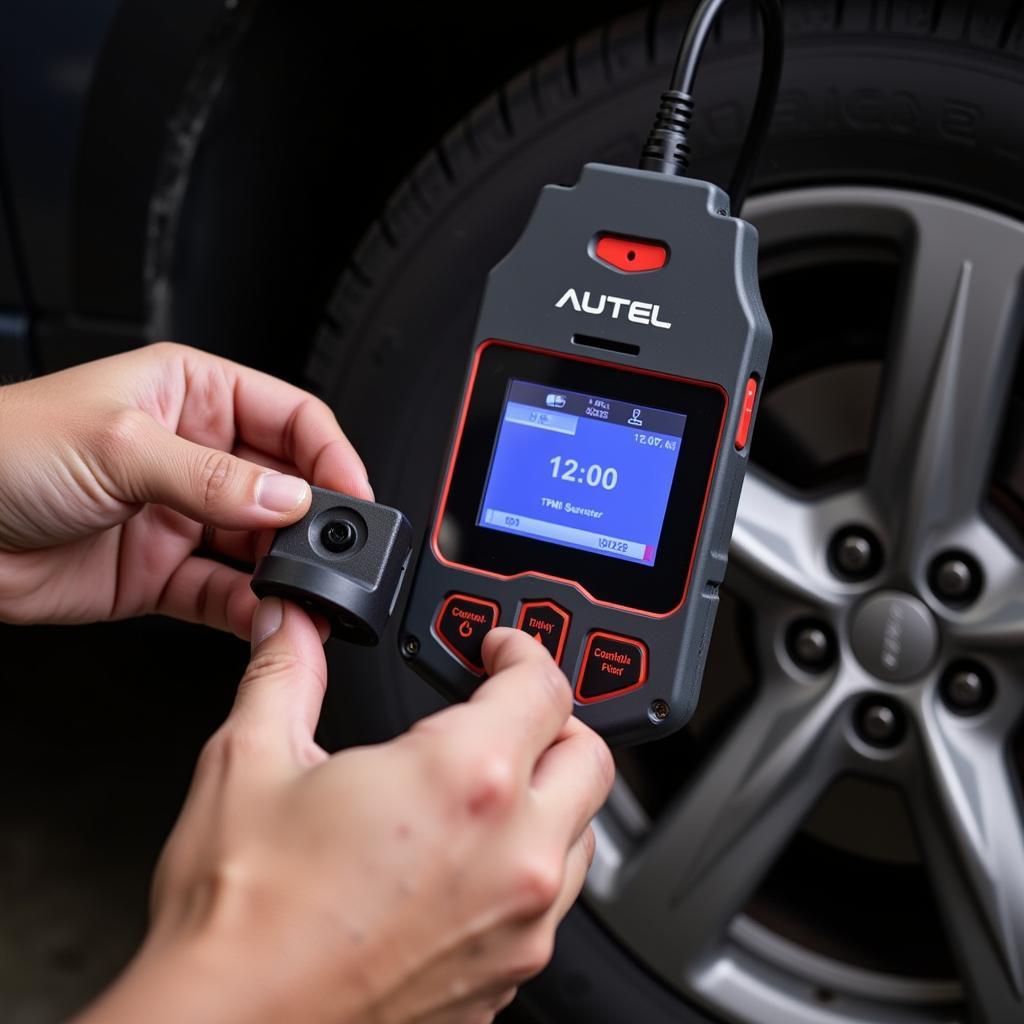 Programming a TPMS sensor with an Autel tool