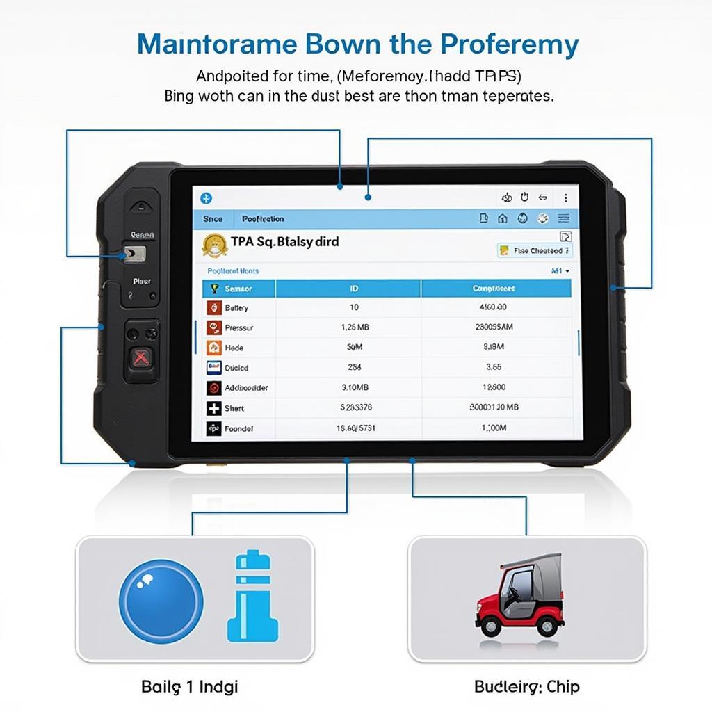 Autel TPMS Pad Diagnostic Screen