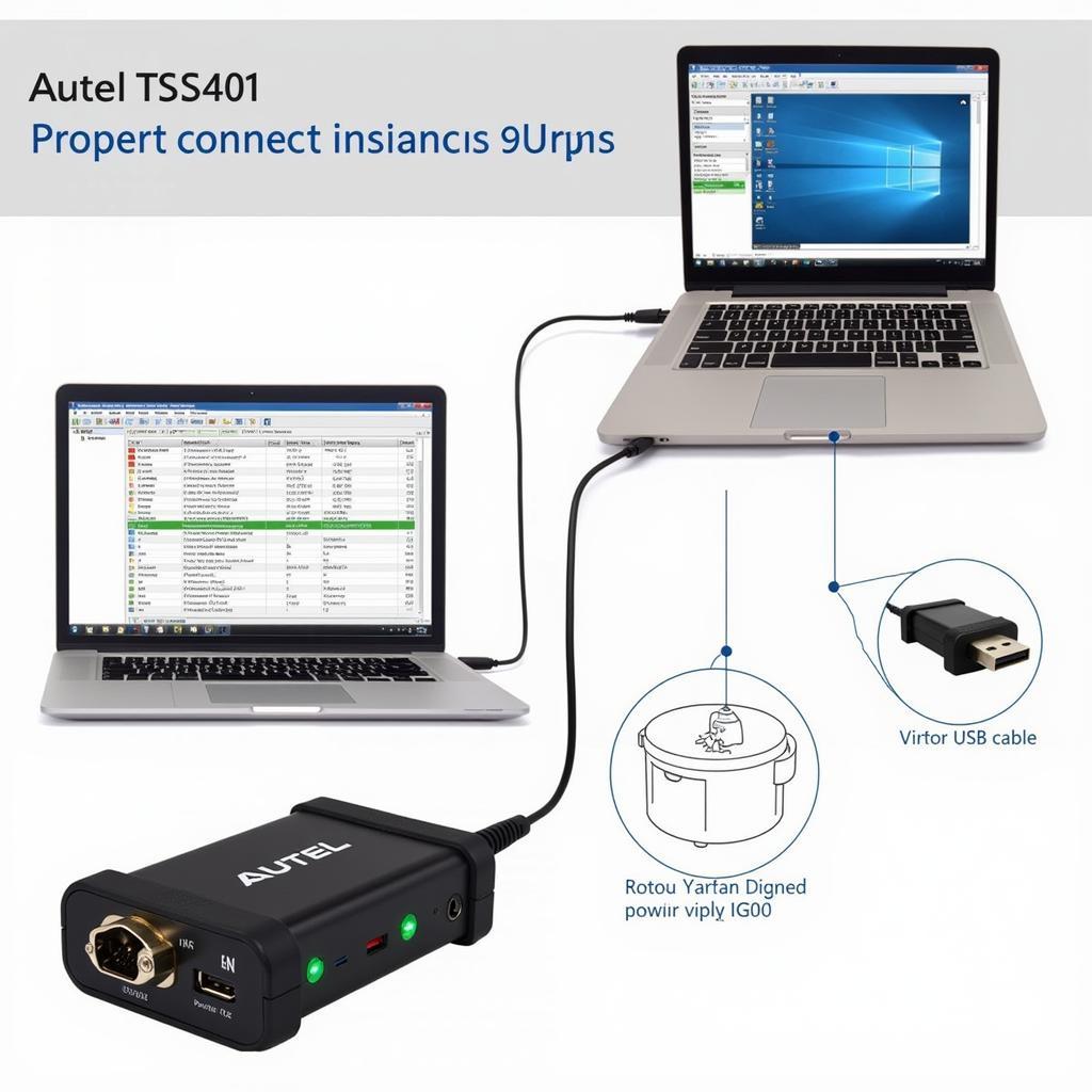 Autel TS401 Connected to Computer