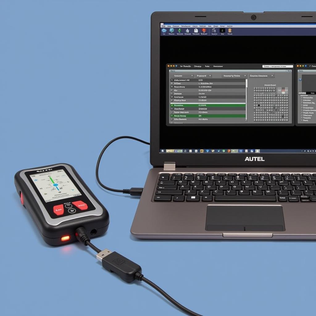 Autel TS401 Connected to Computer for Update