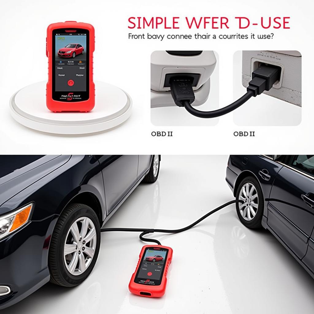 Autel TS401 Connected to OBD-II Port