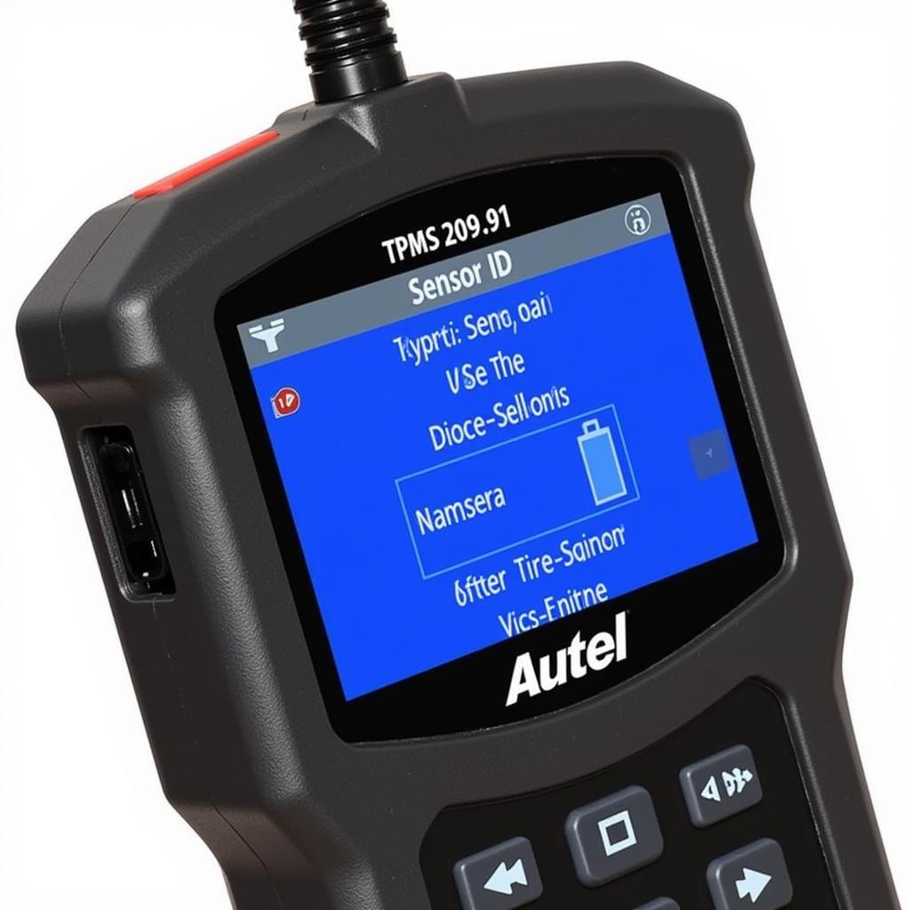 Autel TS401 TPMS Tool displaying sensor ID and pressure.