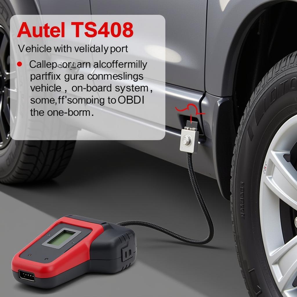 Autel TS408 Connected to OBD-II Port