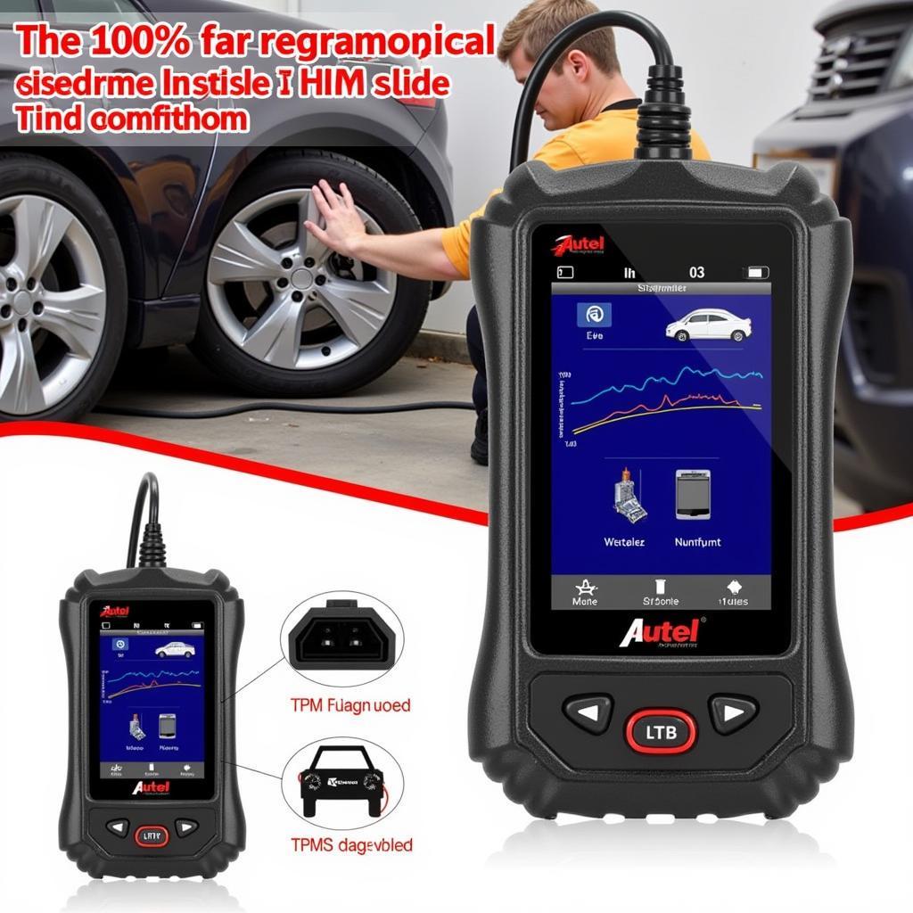 Autel TS408 TPMS Service Tool in Use