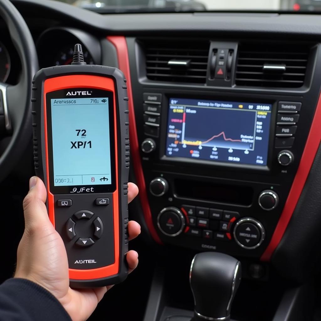 Autel TS501 TPMS Tool in Action