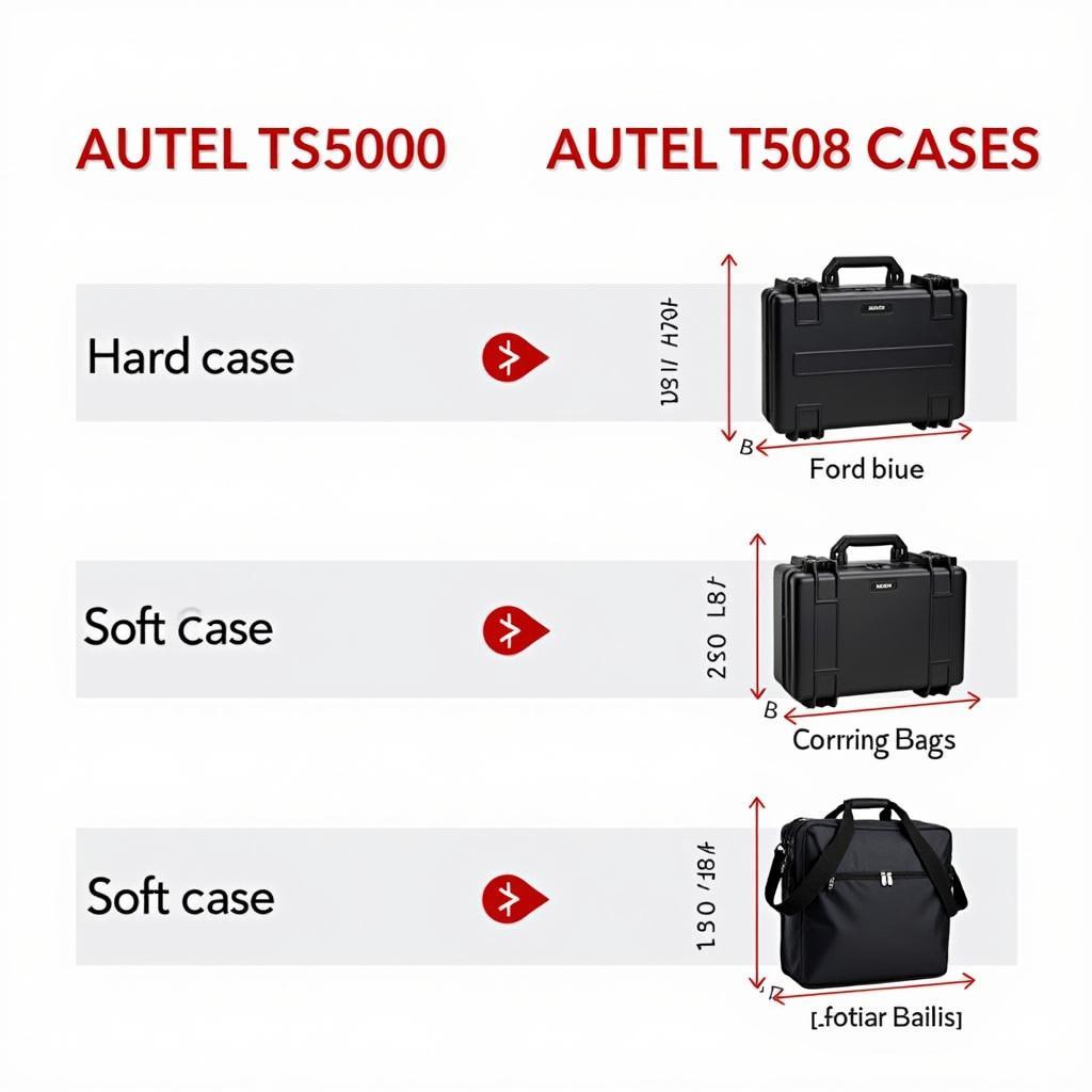 Comparison of different Autel TS508 cases