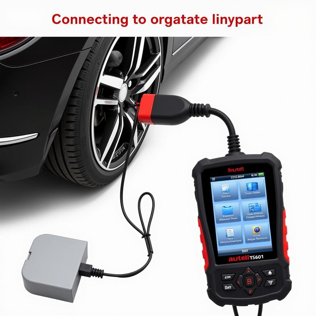 Autel TS601 Connected to OBD2 Port