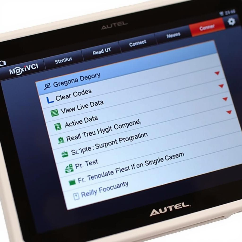 Autel V200 User Interface on a Tablet