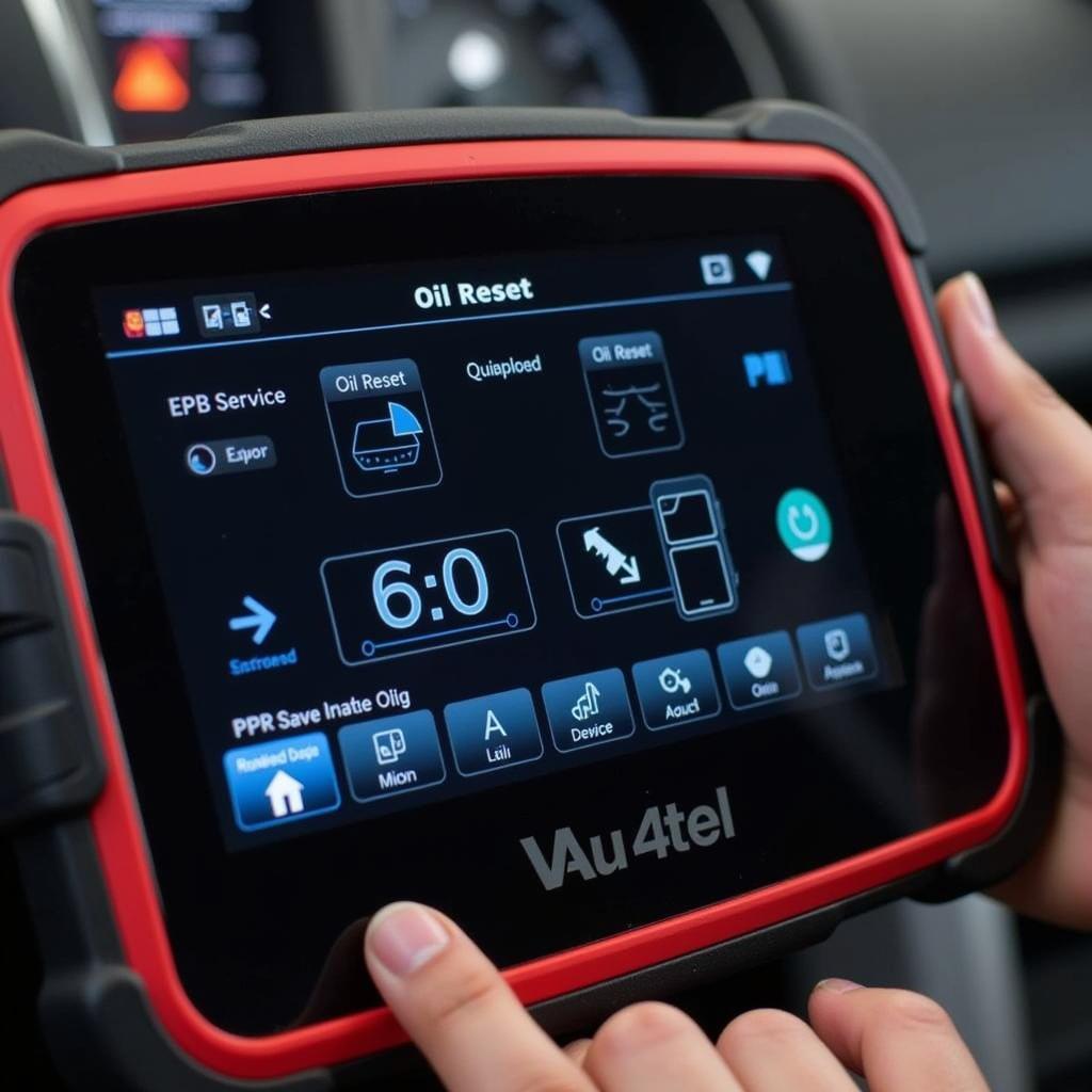 Autel VAG405 performing Oil Reset and EPB service