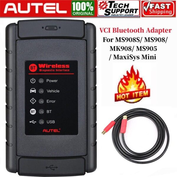 Autel VCI Bluetooth Adapter Wireless Diagnostic Interface for MS905,MaxiSys Pro