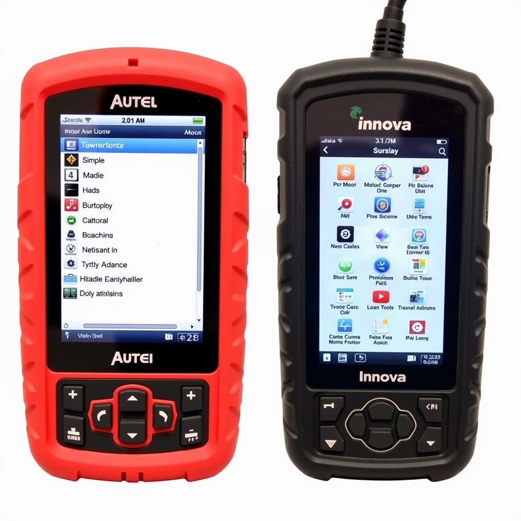 Autel and Innova Scanner Interface Comparison