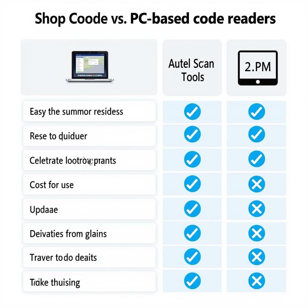 Autel vs. PC Code Comparison Chart