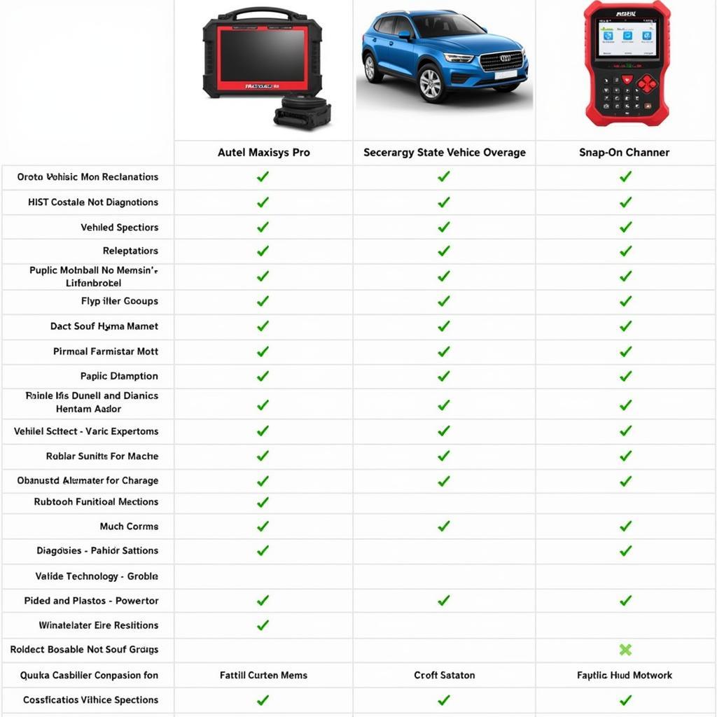 Autel vs. Snap-on Comparison Chart