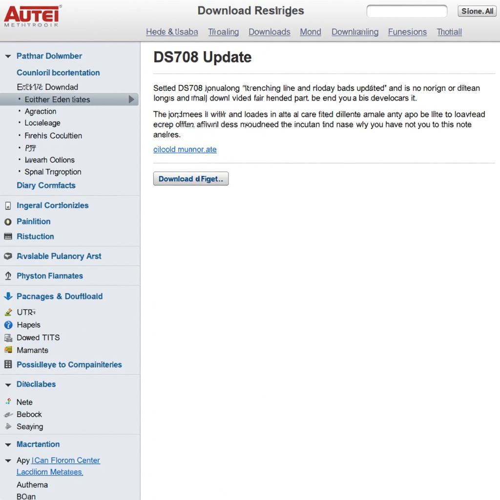 Autel Website Download Section