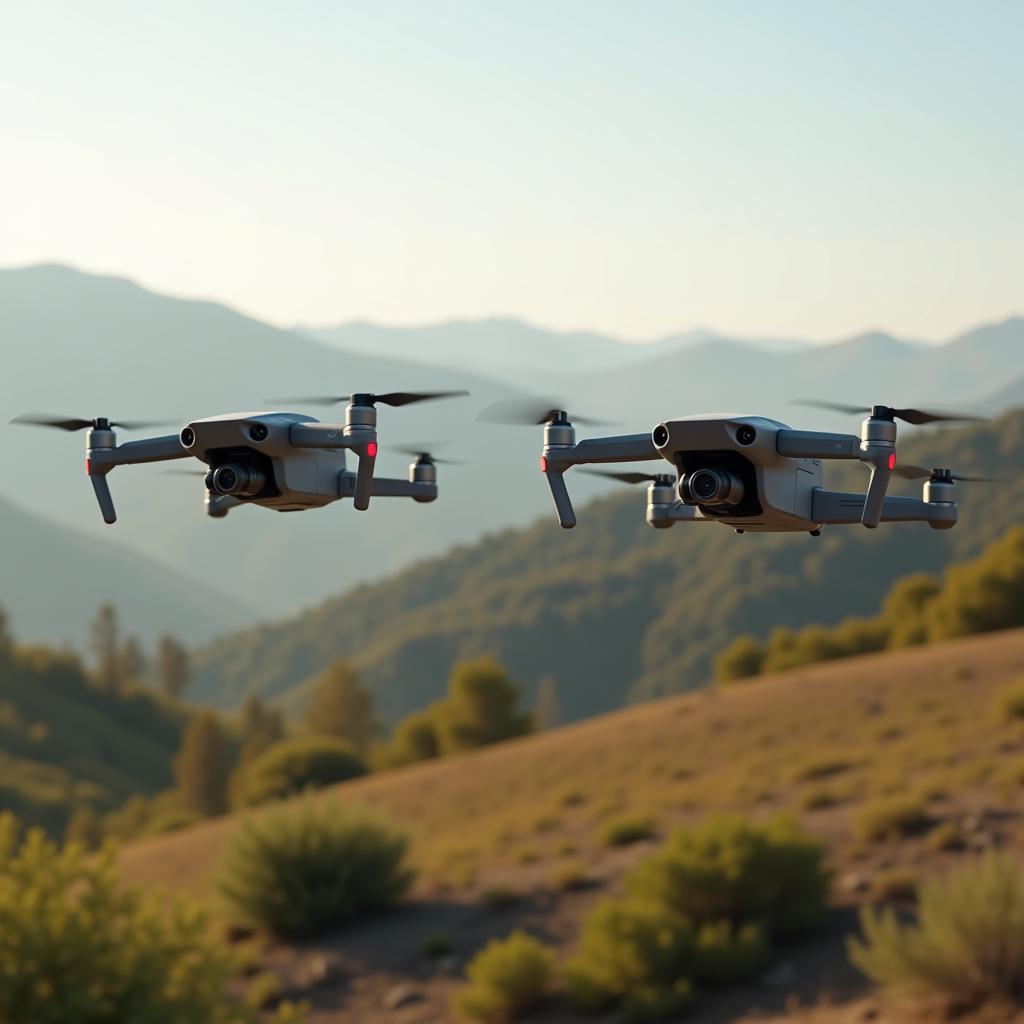 Autel X Star and DJI Phantom 3 in Flight