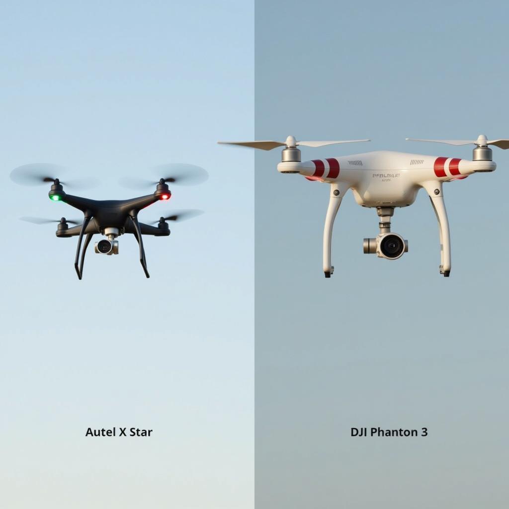 Autel X Star and Phantom 3 in Flight