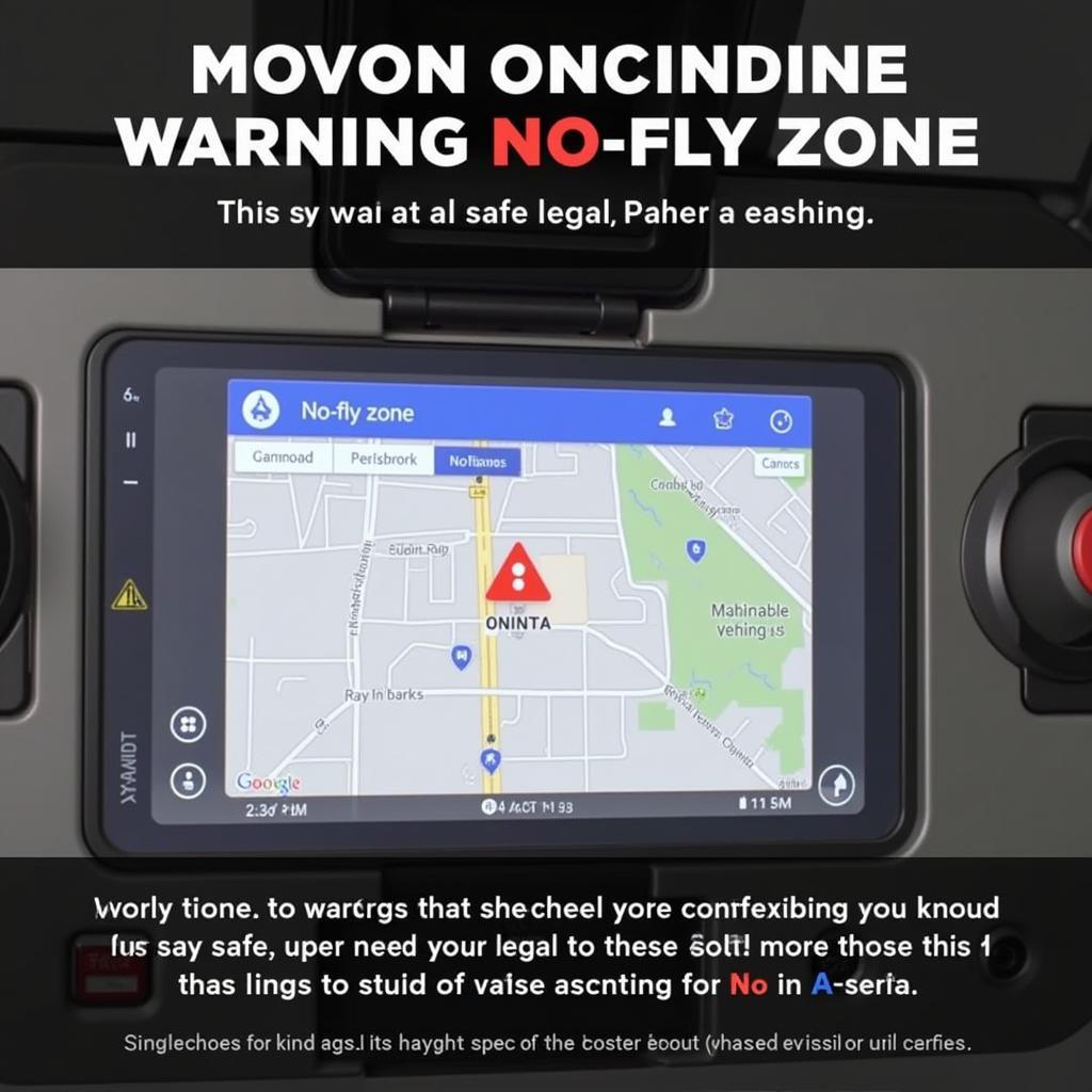 Autel X-Star No Fly Zone Warning on Controller Screen