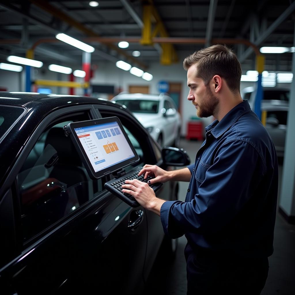 Autel XSP Starlink Module in Use at a Workshop