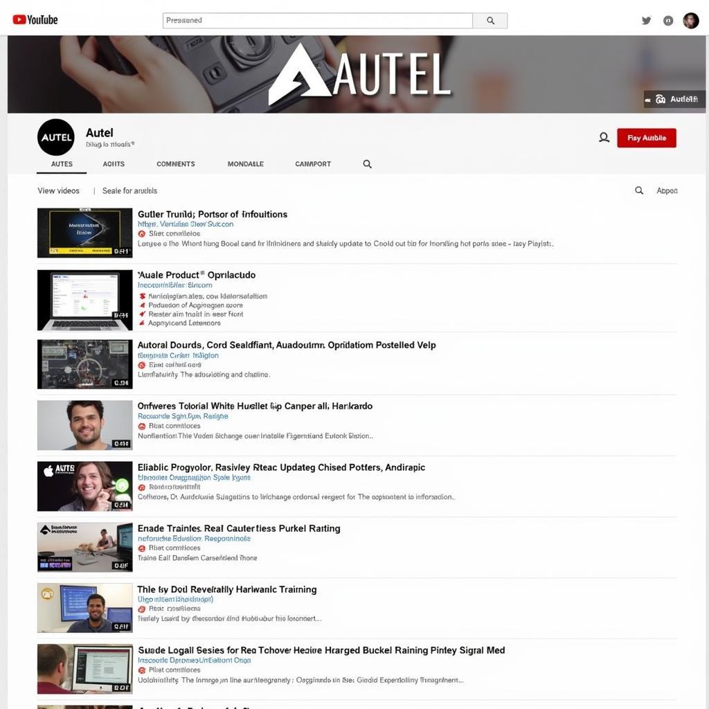 Autel YouTube Channel Overview