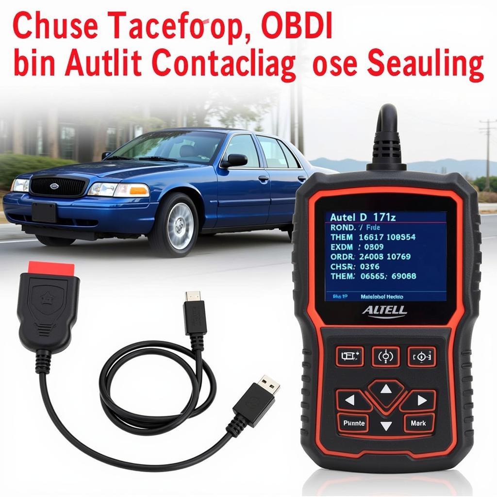 Autell Scanner Connected to OBD Port