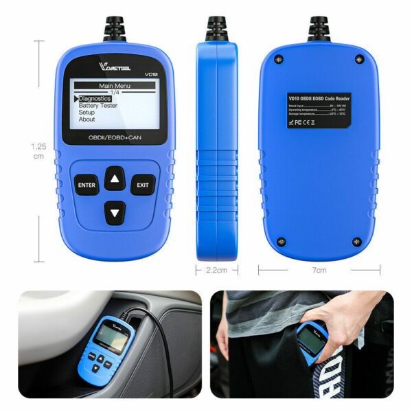 Auto OBD2 Scanner Check Engine Light Fault Code Reader Live Data Diagnostic Tool - Image 5