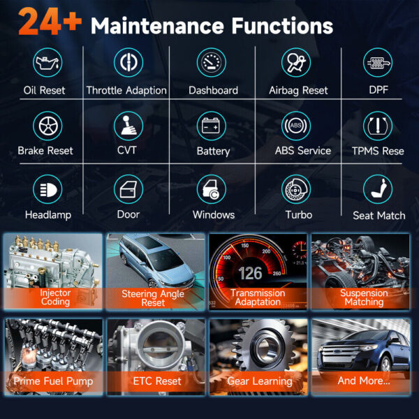 Automotive All Systems Bidirectional Diagnostic Scanner ABS SRS EPB BMS DPF TPMS - Image 5