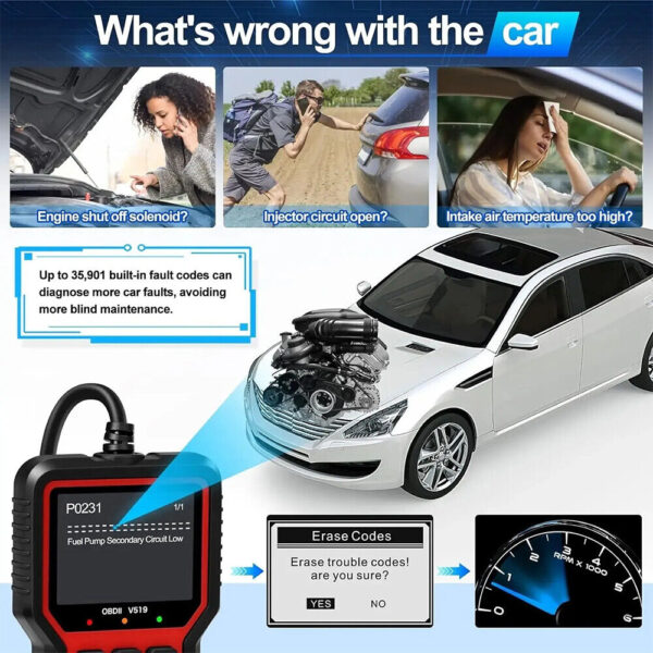 Automotive Car Scanner OBD2 Car Fault Diagnosis Tool Engine Fault Code Detector - Image 5