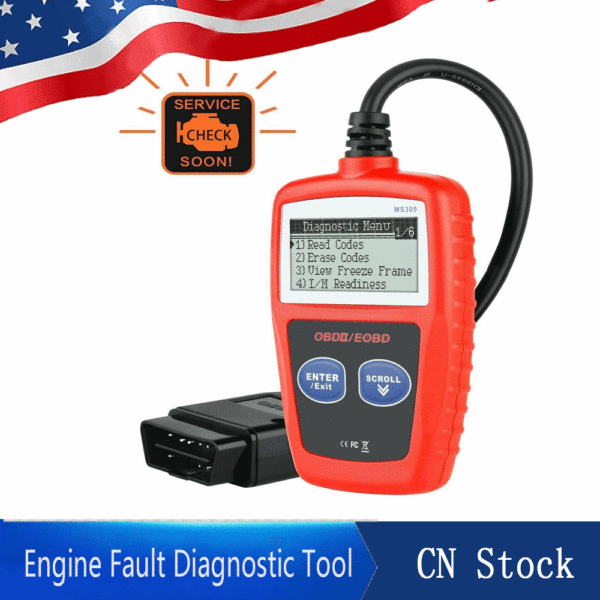 Automotive Code Reader OBD2 Scanner Car Check Engine Fault Diagnostic Tool - Image 8