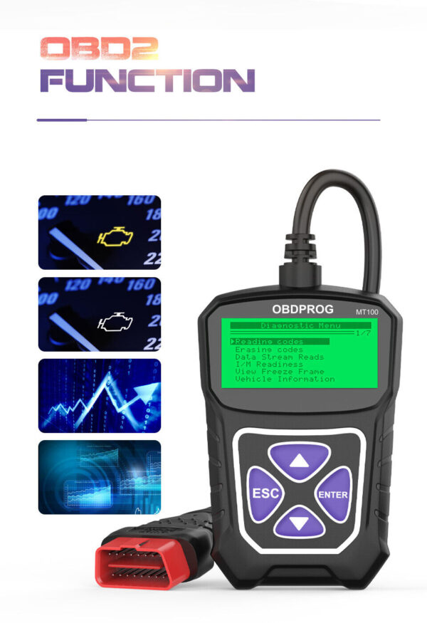 Automotive Diagnostic Scanner OBD2 Car Check Engine Light EOBD ODB2 Code Reader - Image 4