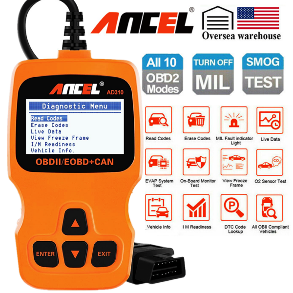 Automotive Engine Fault Check OBD2 Scanner Car Code Reader Codes Daignostic Tool - Image 2