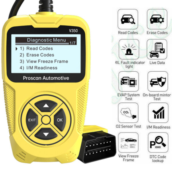 Automotive EOBD OBD2 Scanner Code Reader Car Check Engine Fault Diagnostic Tool - Image 3