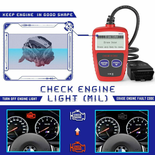 Automotive OBD Code Reader OBD2 Scanner Car Check Car Detector Diagnostic Tool - Image 5