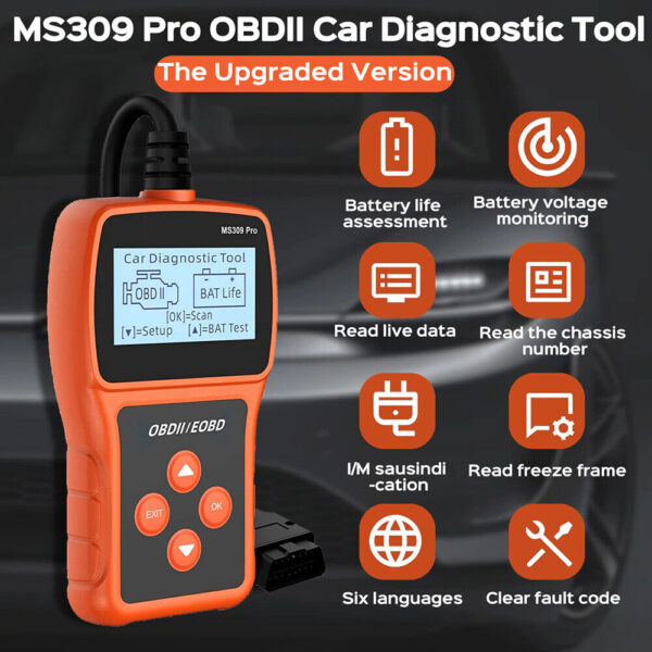 Automotive OBD Code Reader OBD2 Scanner Car Check Engine Fault Diagnostic Tool - Image 2