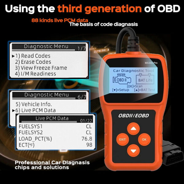 Automotive OBD Code Reader OBD2 Scanner Car Check Engine Fault Diagnostic Tool - Image 3