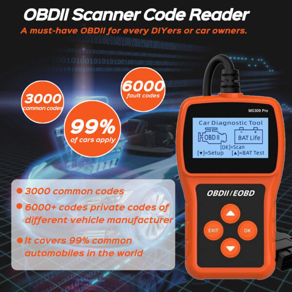 Automotive OBD Code Reader OBD2 Scanner Car Check Engine Fault Diagnostic Tool - Image 4