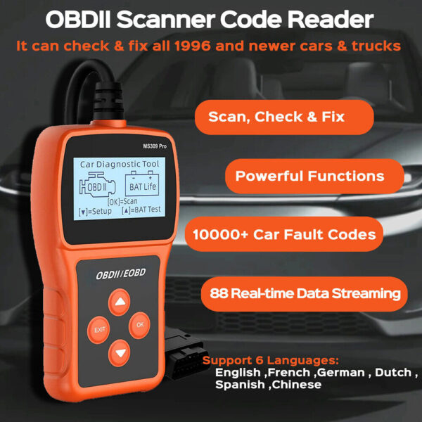 Automotive OBD Code Reader OBD2 Scanner Car Check Engine Fault Diagnostic Tool - Image 5