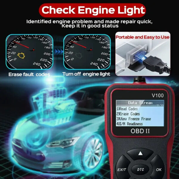 Automotive OBD2 Diagnose Scanner Code Reader Engine Fault Code - Image 4