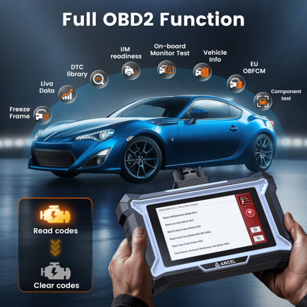 Automotive OBD2 Diagnostic Scanner Tool Engine ABS SRS Transmission ABS Bleeding - Image 4