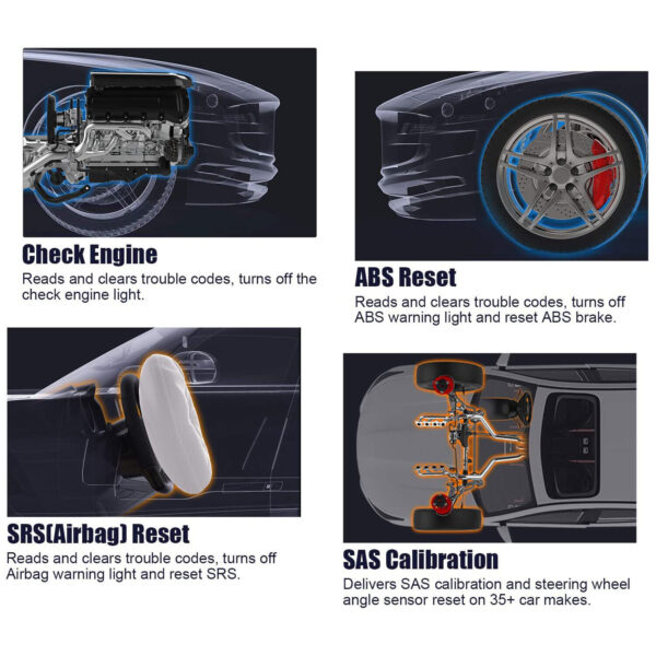 Automotive OBD2 Scanner ABS SRS Bi-Directional Scan Tool ABS Bleeding Oil Reset - Image 6