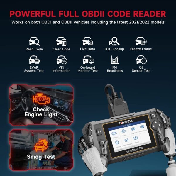 Automotive OBD2 Scanner ABS SRS ECM Diagnostic Tool Live Data Steam with 5 Reset - Image 3