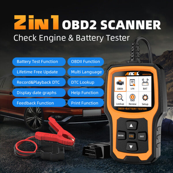 Automotive OBD2 Scanner Battery Tester Check Engine Code Reader Diagnostic Tool - Image 3