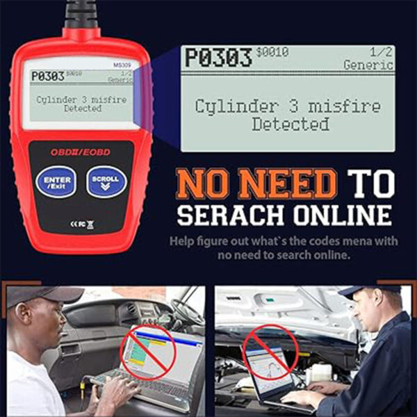 Automotive OBD2 Scanner Code Reader Car Check Engine Fault Diagnostic Tool - Image 4