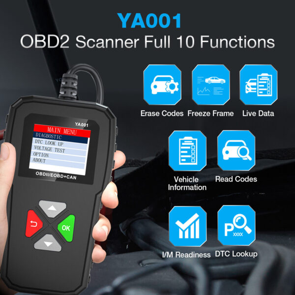 Automotive OBD2 Scanner OBD Code Reader Car Diagnostic Tool Check Engine Fault - Image 3