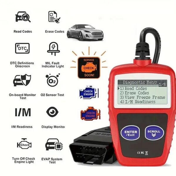 Automotive OBD2 Scanner OBD Code Reader Car Diagnostic Tool Check Engine Fault - Image 5