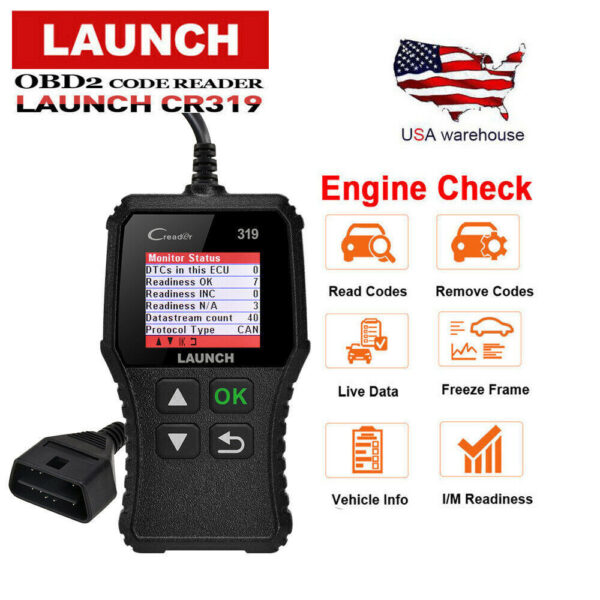 Automotive OBD2 Scanner OBDII Code Reader Car Check Engine Fault Diagnostic Tool - Image 2