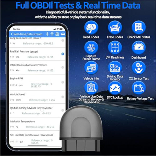 Automotive OBD2 Scanner OBDII Code Reader Car Diagnostic Tool Check Engine Fault - Image 2