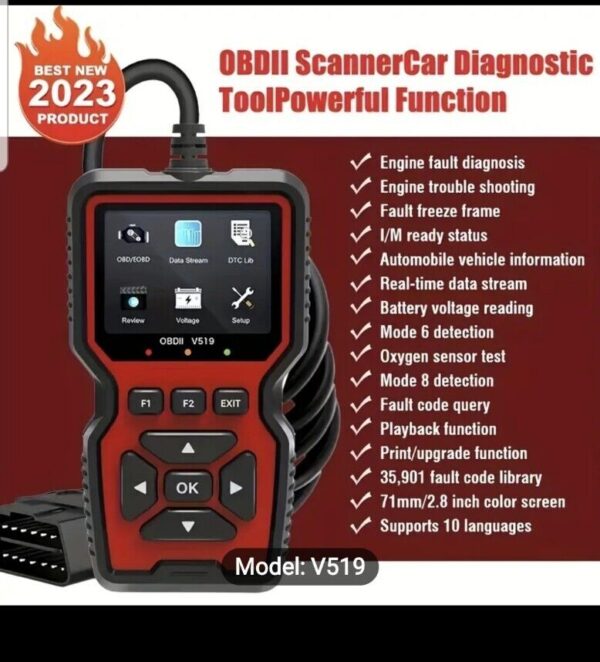 Automotive OBD2 Scanner Professional Code Read Engine System Car Diagnostic Tool - Image 5